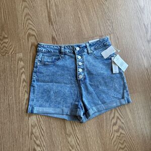 YMI Blue Jean Shorts High-Waisted Cuffed